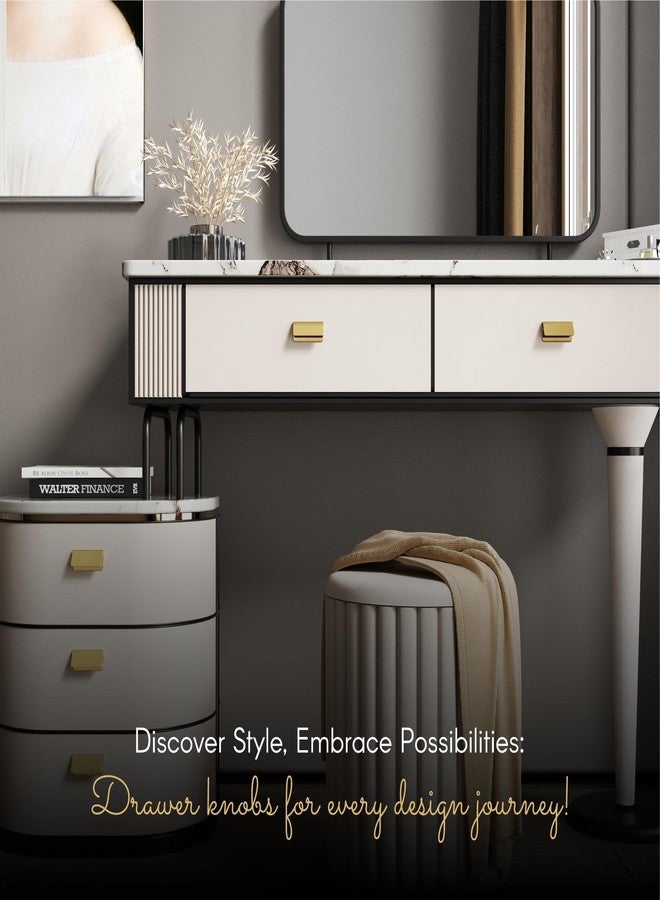 LAPO 4 Inch Aluminum Drawer Knobs and Pulls - Sturdy Door Knobs for Cabinets, Cupboards & Wardrobes (3 Piece,PVD Gold Finish) - Image 5